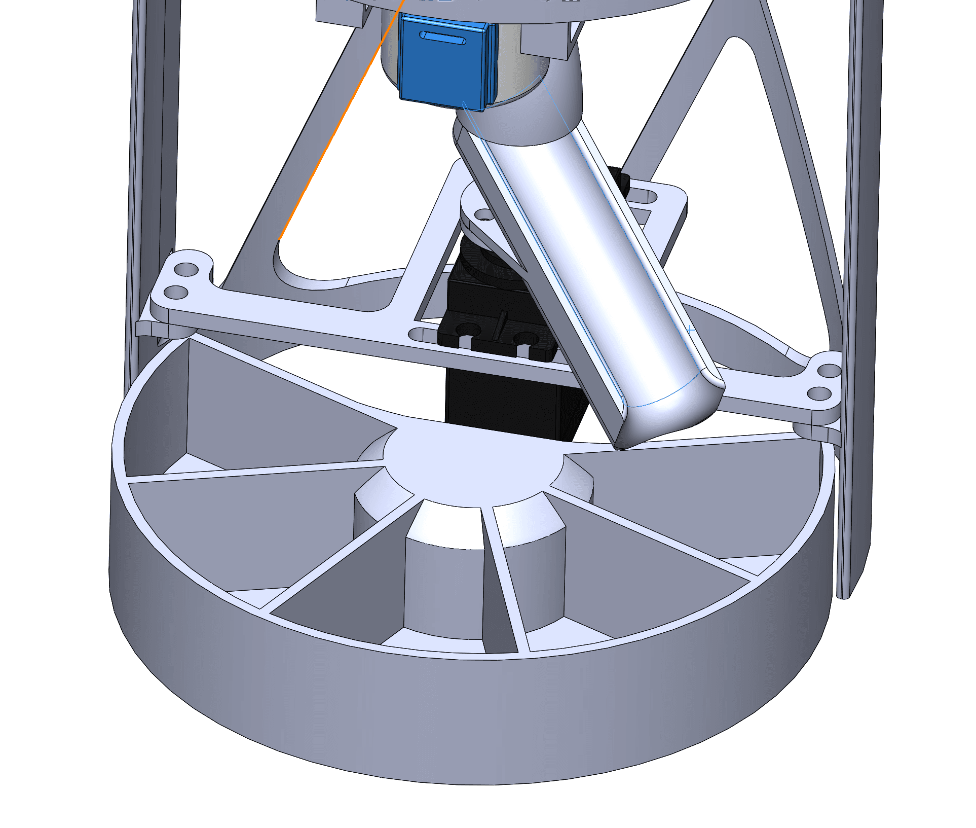 Sorting disc and gate servo detail