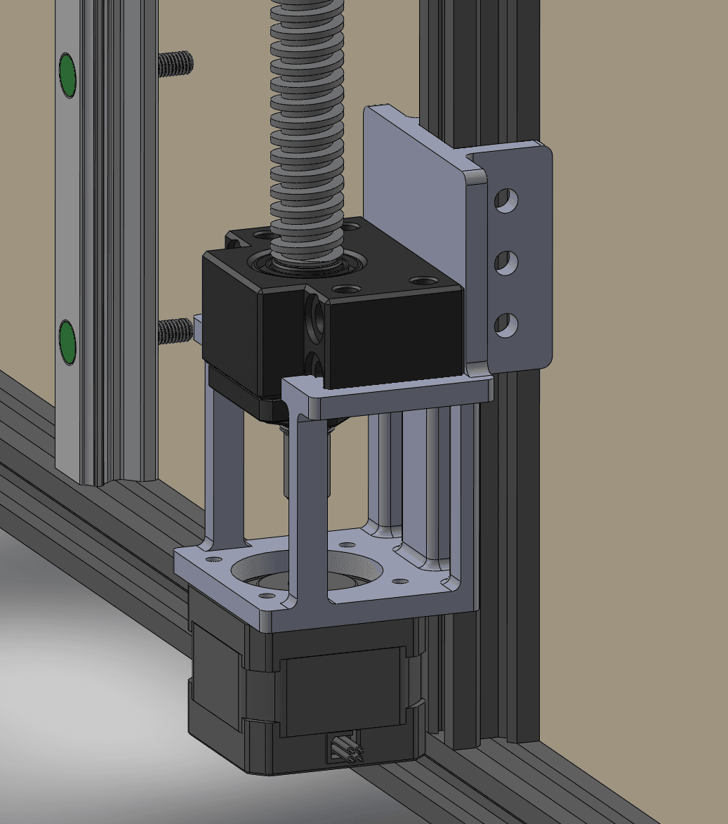 VENDR leadscrew and motor mount detail